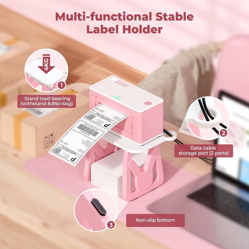 MUNBYN Label Holder for Rolls and Fanfold Labels, Thermal Sticker Holder for Desktop Thermal Printer, Accessory Supplies for Home, Office, Small Business - Image 5
